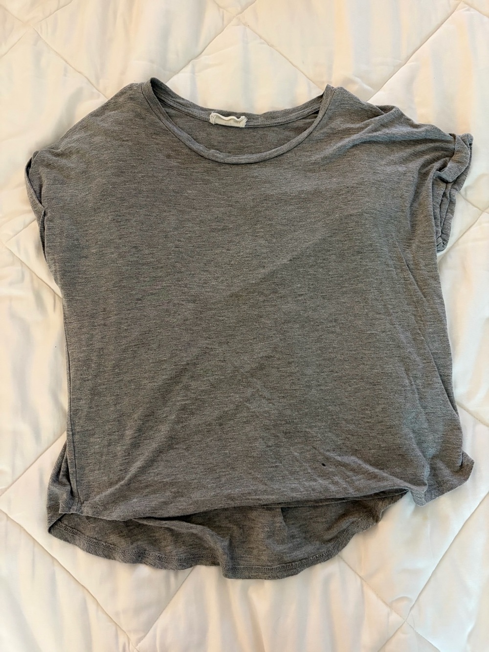 Women's Relaxed Grey Short Sleeve Tee